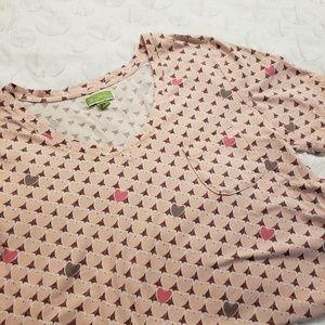 Vera Bradley heart tee with breast pocket